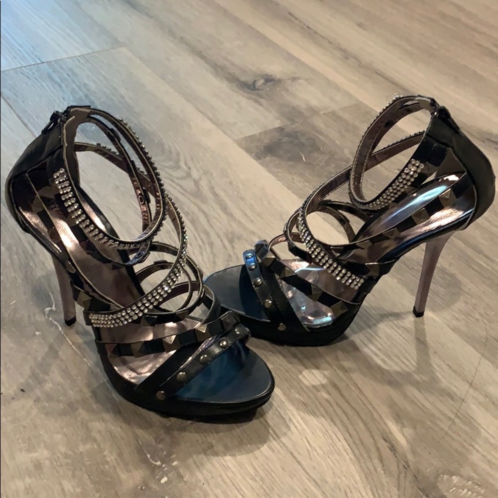 Sexy studded rhinestone heels - Picture 1 of 8